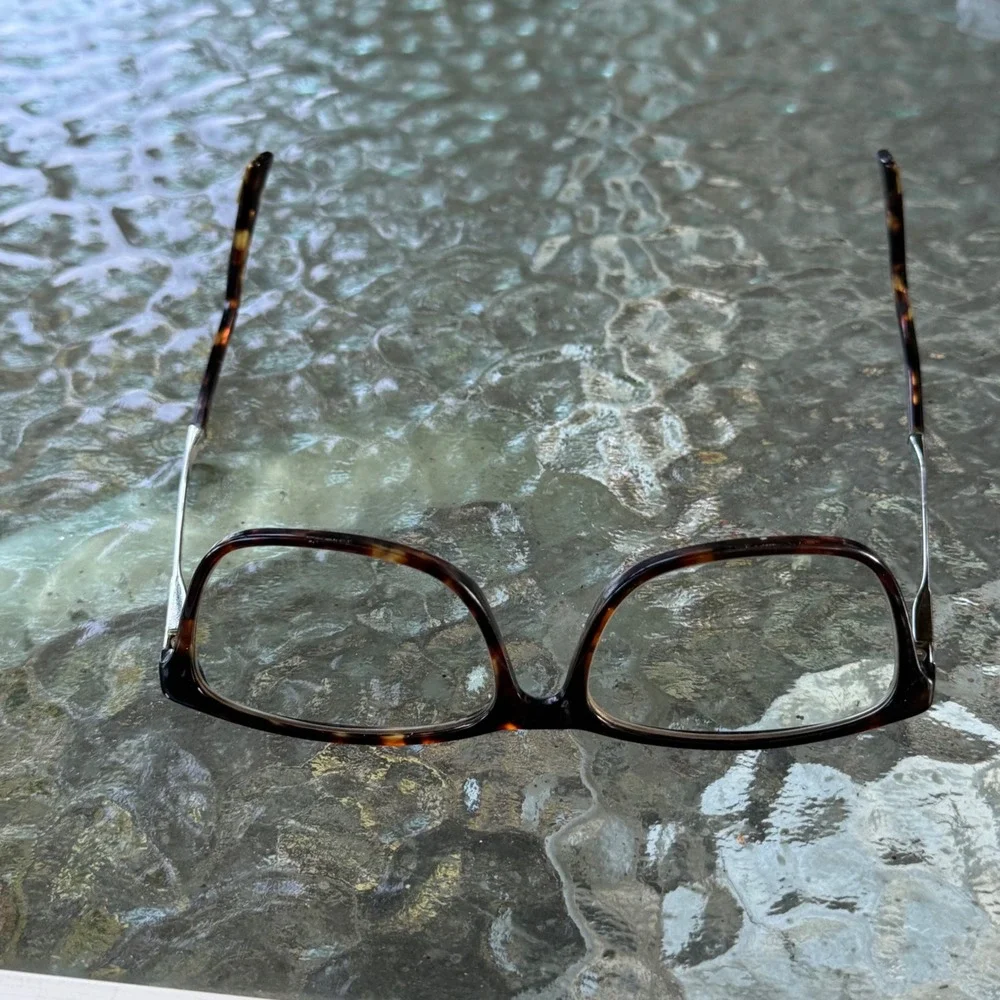 Furla Zizi VU4950KN Tortoise Shell Eyeglasses Frames Yellow Accent Chic Boho